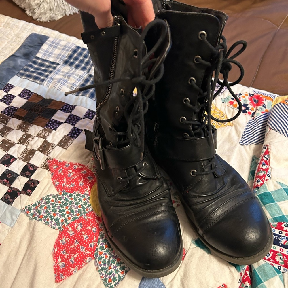 black boots